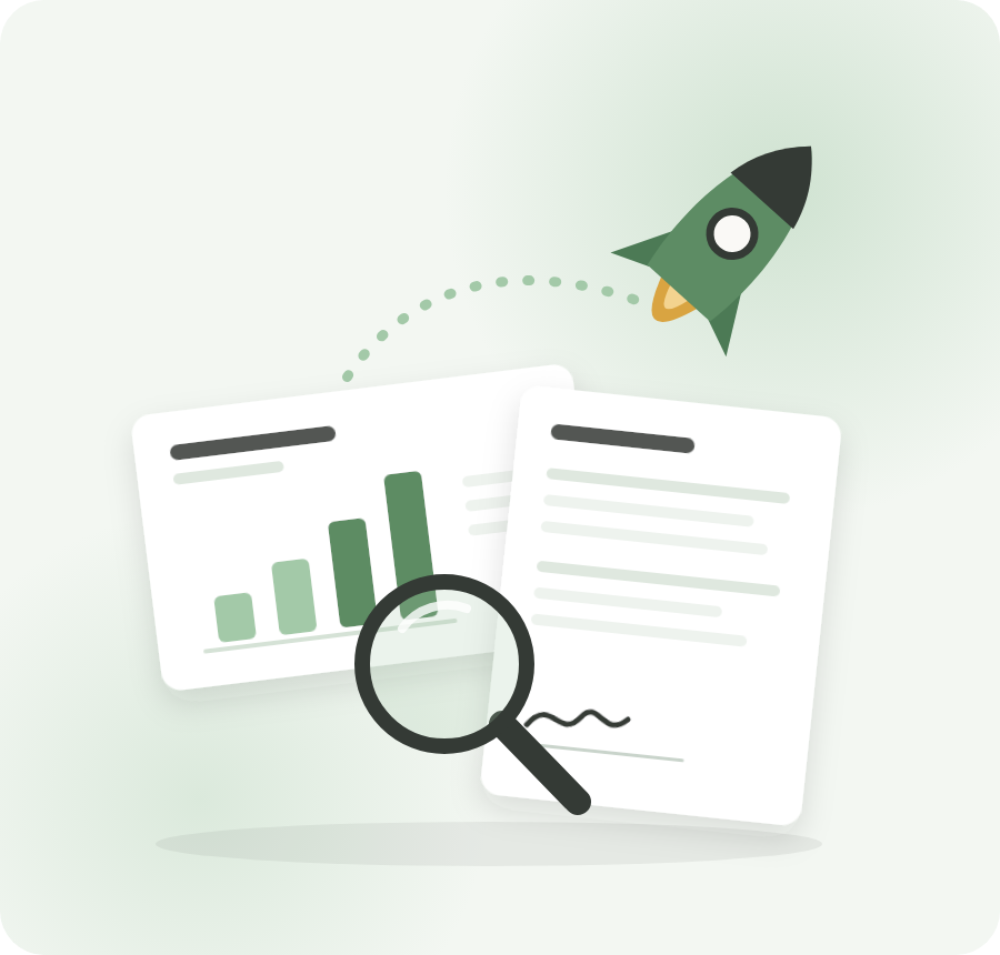 A startup's pitch deck and term sheet under review